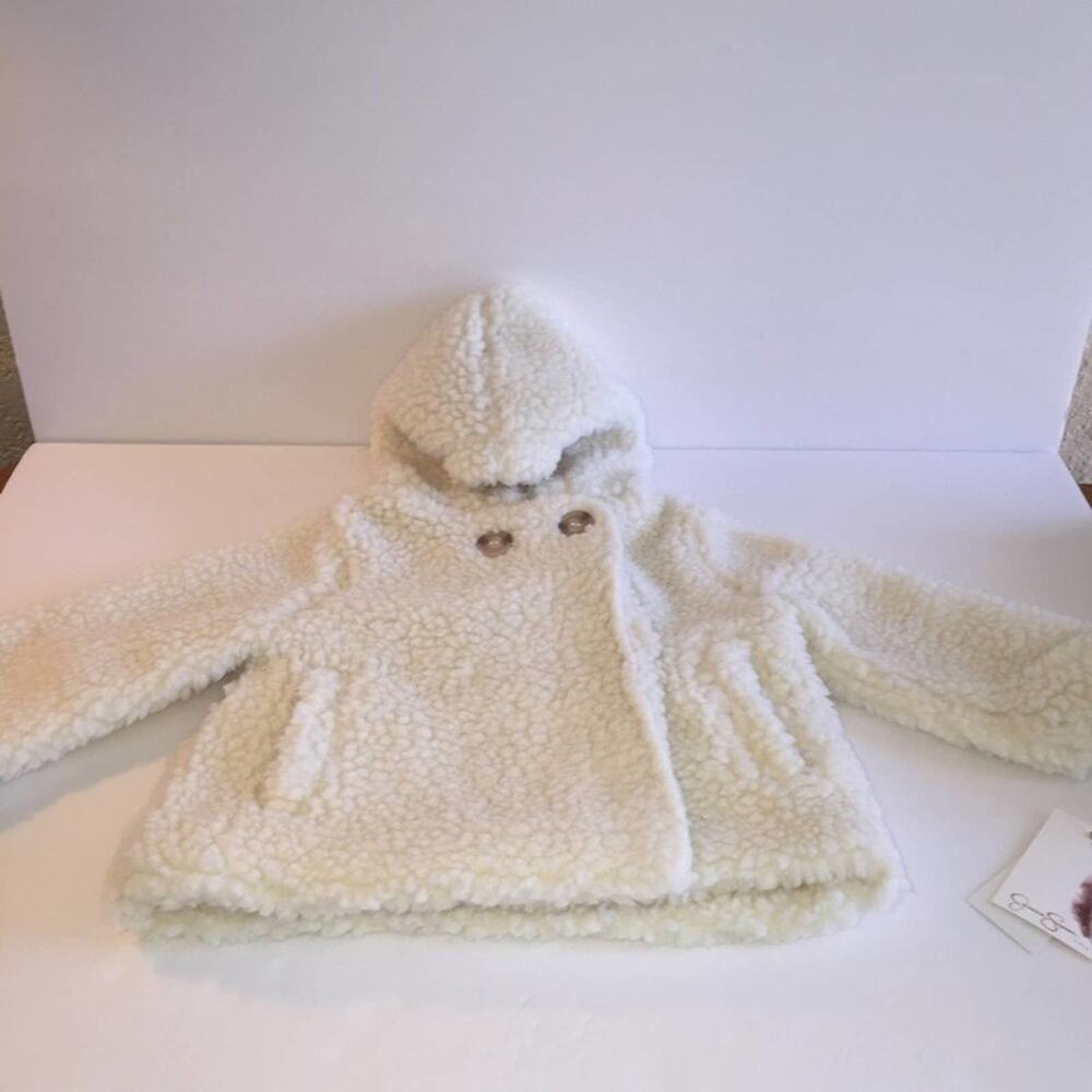 NWT Jessica Simpson Cream Hooded Jacket 12 Months - Picture 3 of 13